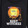 Women's - SpongeBob SquarePants - Best Witches Lightweight French Terry Wide Neck Long Sleeve Shirt - 2 of 4