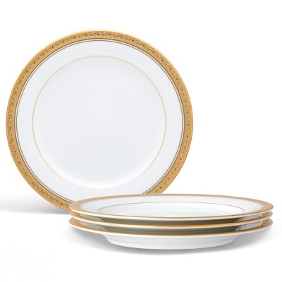 Noritake Crestwood Gold Set of 4 Salad/Dessert Plates