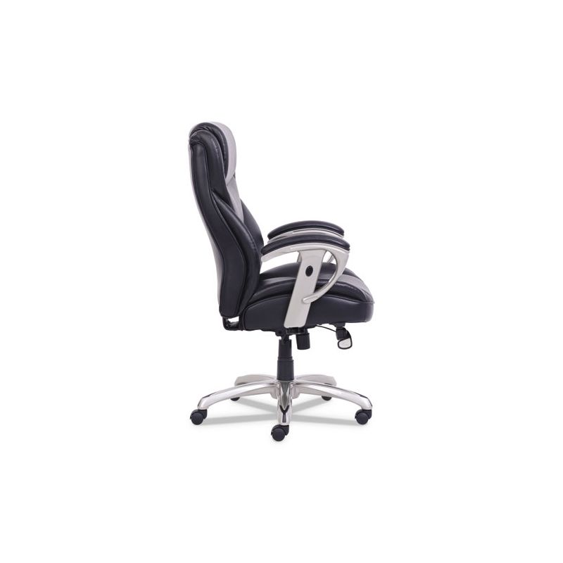 SertaPedic Emerson Big and Tall Task Chair, Supports Up to 400 lb, 19.5" to 22.5" Seat Height, Black Seat/Back, Silver Base, 3 of 4