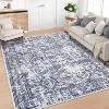 Coucheta Vintage Distressed Runner Rug Machine Washable Non-Slip Low Pile Floral Printed Hallway Kitchen Laundry Rug,Multiple sizes and colors - 2 of 4