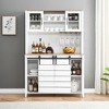 Farmhouse Coffee Bar Cabinet with Sliding Barn Doors - 4 of 4