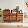 KTMBDW 4-Drawer Dresser Storage Double Dresser Features Vintage-style and Bevel Design for Bedroom, Hallway, Entryway, Closet - 4 of 4