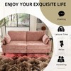MOONMISS chenille 2-seater wood-legged sofa with LED light, USB charging port and storage bag Living room Bedroom Study room - 4 of 4