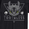 Men's - How to Train Your Dragon - Toothless Line Art Short Sleeve Graphic T-Shirt - 2 of 4