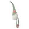 Northlight Spring Floral Plaid Gnome Figure with Dangling Legs - 28" - Green and White - 3 of 4