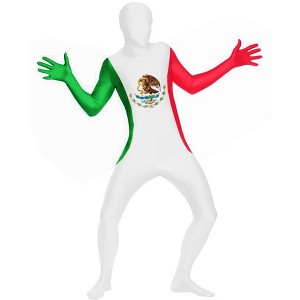 AltSkin Full Body Stretch Fabric Suit - World Flag Design - 1 of 2