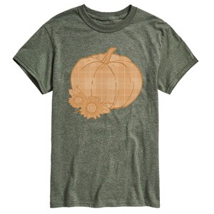 Men's - Instant Message - Muted Plaid Pumpkin Short Sleeve Graphic T-Shirt - 1 of 4