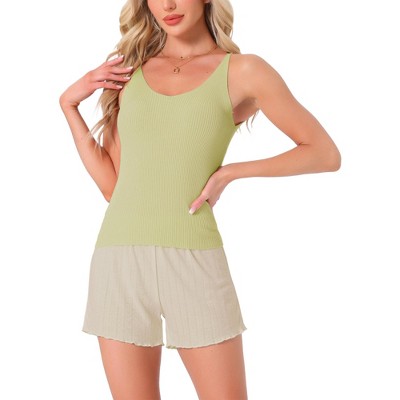 INSPIRE CHIC Women's Loungewear Sleeveless Soft V Neck Cami Soild Casual Sleepshirts
