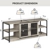 Homhougo TV Stand for TVs up to 70" Grey - 2 of 4