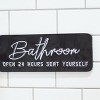 VIP Metal 12 in. Black Bathroom Seat Yourself Sign - 4 of 4