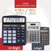 CATIGA 8-Digit & 12-Digit Desktop Calculator, Large LCD, Sensitive Buttons, Dual Solar Power, Standard Function for Office, Home, School - 2 of 4