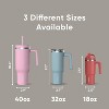 Hydrapeak Voyager 40 Oz Stainless Steel Tumbler , Insulated Water Bottle With Straw, Cupholder Friendly Reusable Travel Mug - 3 of 4