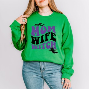 Simply Sage Market Mom Wife Witch Colorful Puff Print Sweatshirt - 1 of 4