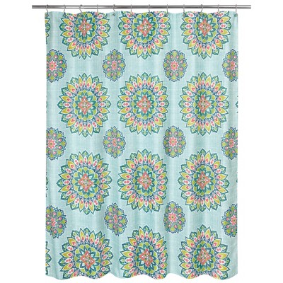 Ariel Medallion Shower Curtain Green - Allure Home Creation