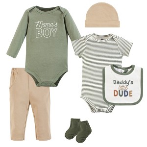 Hudson Baby Infant Boy Cotton Layette Set, Daddys Little Dude - 1 of 4