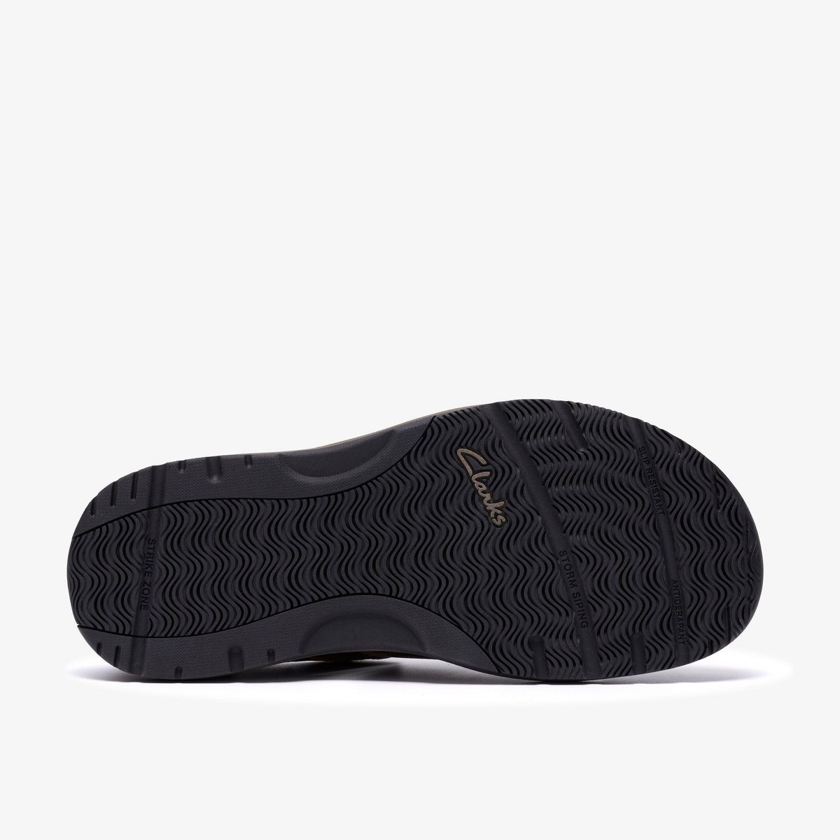 Clarks Mens Guideview Cove Black Leather Sandals - thumbnail 3