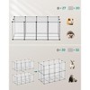 SONGMICS Pet Playpen with Floor, Small Animal Pen, Pet Fence Indoor, DIY Plastic Enclosure, 57.1 x 28.3 x 22.4 Inches, Clear - 3 of 4