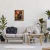 Stupell Industries Cat with Patterned Florals Black Framed Floater Canvas Wall Art - 2 of 4
