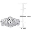 EVERLY JEWELRY | Sterling Silver 1/4 CT TW Diamond 3-Stone Bridal Set - 4 of 4