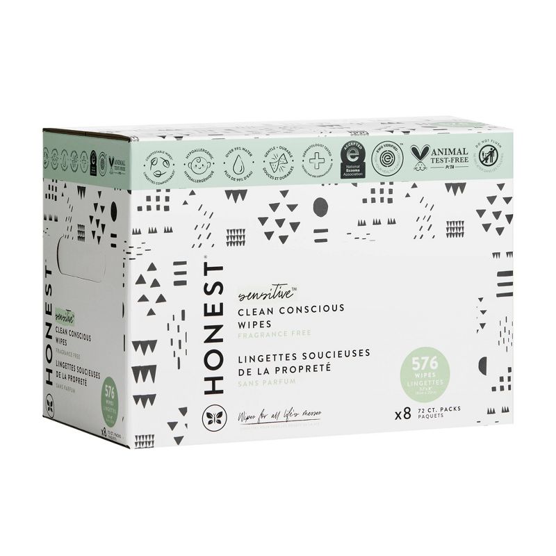The Honest Company Plant-Based Baby Wipes made with over 99% Water - Pattern Play (Select Count), 6 of 12
