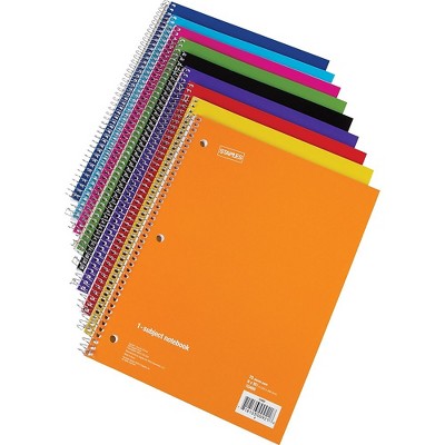 Staples 1 Subject Notebook 8" x 10-1/2" College Ruled 48 pack 27498CT