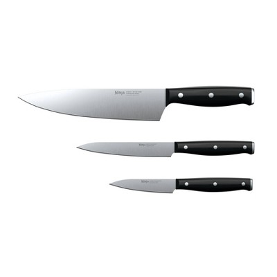 Ninja Foodi NeverDull System Essential 3pc Chef Utility and Paring Knife Set - K12003