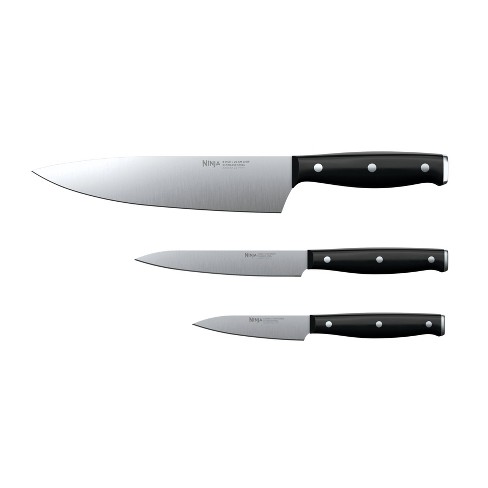 Ninja Foodi Essential 3-Piece Chef, Utility, and Paring Knife Set K12003