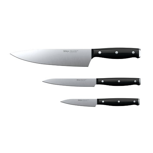 Ninja Foodi NeverDull System Essential 3pc Chef Utility and Paring Knife  Set - K12003