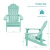 Sonkuki 2-Pack Faux Wood Adirondack Chair with High Back and Wide Seat - 3 of 4