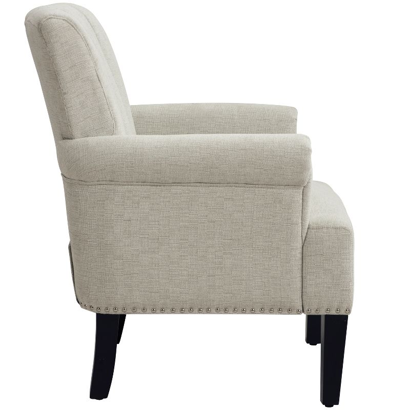 Accent Rivet Tufted Polyester Armchair-ModernLuxe, 5 of 8