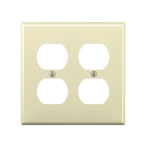 Leviton Light Almond 2 gang Nylon Duplex Wall Plate 1 pk - 1 of 1