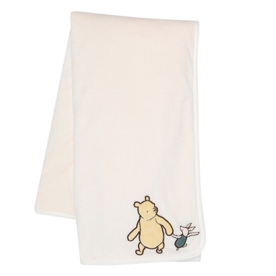 Lambs & Ivy Disney Baby Storytime Pooh Ultra Soft Baby Blanket - White