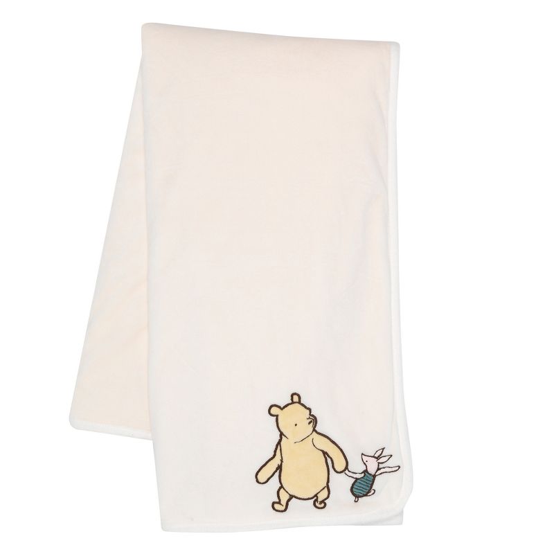 Lambs & Ivy Disney Baby Storytime Pooh Ultra Soft Fleece Baby Blanket - Cream, 1 of 8