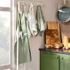 Dual Sided Terry Kitchen Towel Cream/Sage Green - Figmint™ in 2023