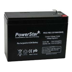 PowerStar 12V 10Ah Sealed Lead Acid Battery Replacement - 1 of 1