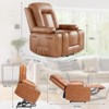 PU Leather Power Lift Recliner Chair, Adjustable Furniture for Back, Legs w/ 3 Positions, Side Pocket ( 22" Seat Width+Cup Holders) - 4 of 4