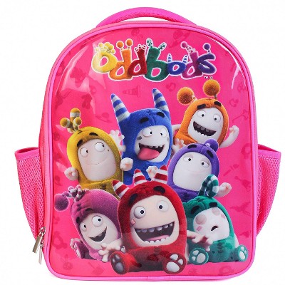 Oddbods Pink Backpack for Kids' School & Travel - Small, Insulated Children's Bookbag for Preschool, Kindergarten & Elementary School, Room for Lunchbox, Notebooks & More, Includes Two Side Pockets