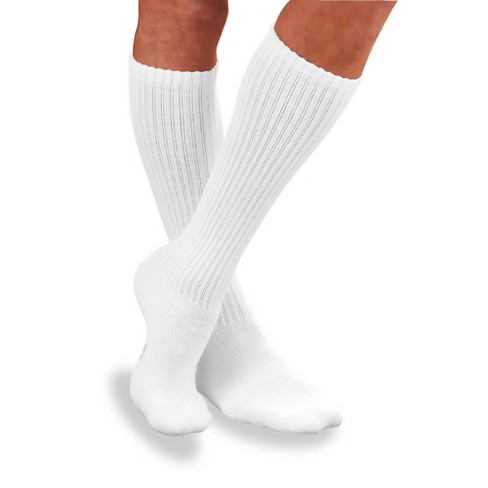 Jobst Sensifoot Diabetic Compression Socks Knee High White Medium 1 Ct ...