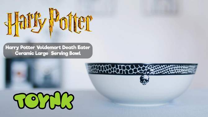 Ukonic Harry Potter Voldemort Death Eater Ceramic Large Serving Bowl | 10.5-Inch Bowl, 2 of 9, play video