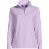 Lands' End Women's Embossed Quarter Zip Fleece Pullover - 3 of 4