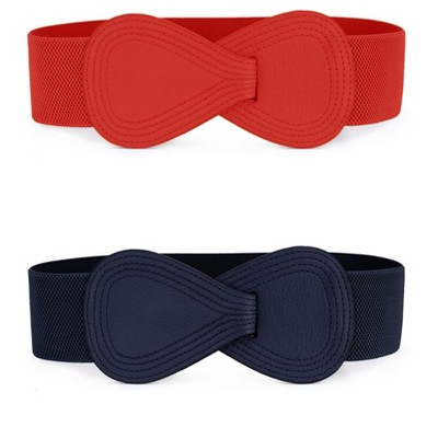 navy blue & red