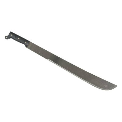 Seymour Tempered Steel Machete, 22" Blade Rubber Handle Brass Rivets