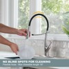 WOWOW 19.9 Magnetic 360 ° Spout Swivel Pull Down Sprayer Kitchen Faucet with Deckplate in Brushed Nickel - 3 of 4