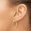 Black Bow Jewelry 2.7mm Freeform Oval Hoop Earrings in 14k Yellow Gold, 24mm (15/16 in) - 3 of 4