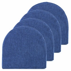 U-Shape High Density Memory Foam Chair Pads with Ties by Sweet Home Collection® - 1 of 4