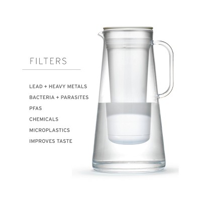 Pebble BPA-Free 7-Cup Water Filter Pitcher with Carbon Filter