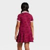 Girls' Sanrio Hello Kitty Short Sleeve Polo Dress - Burgundy - 2 of 3
