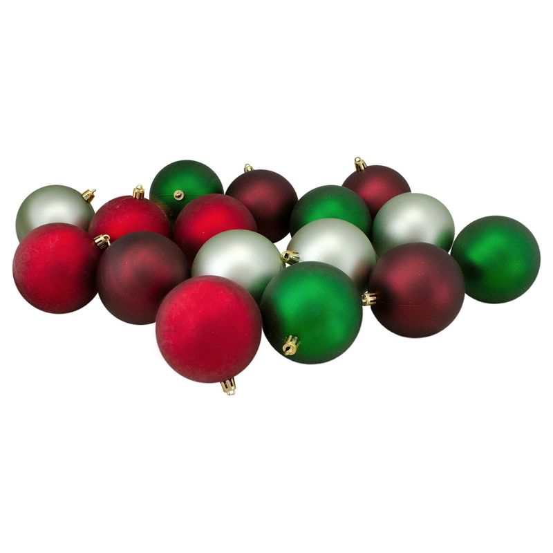 Northlight 32ct Shatterproof Christmas Ball Ornament Set 3.25" - Red/Green, 4 of 5
