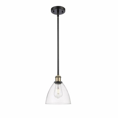 Bristol Glass - 1 Light Mini Pendant In Industrial Style-9.25 Inches Tall and 7.5 Inches Wide