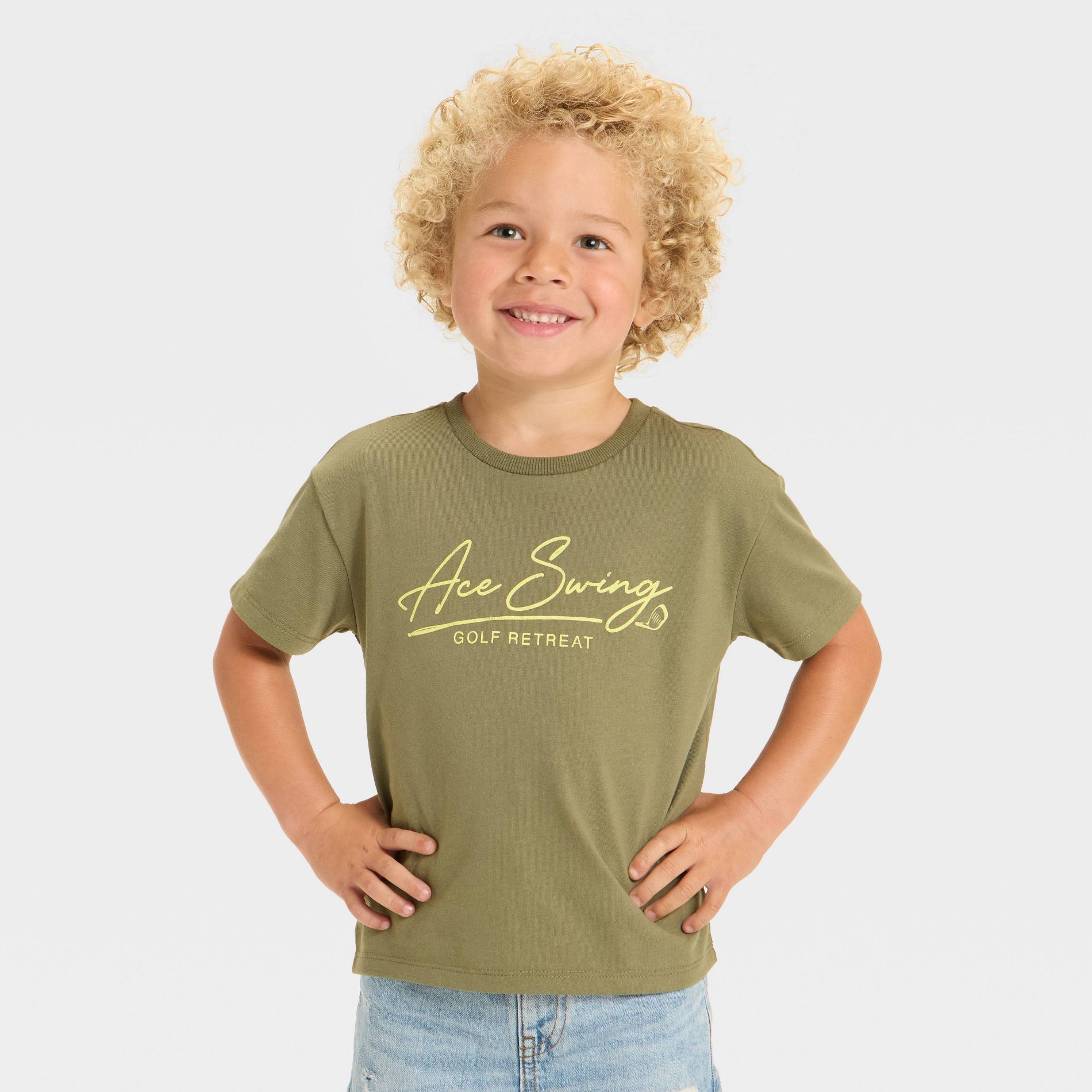 Grayson Mini Toddler Boys' Golf T-Shirt - Green 2T